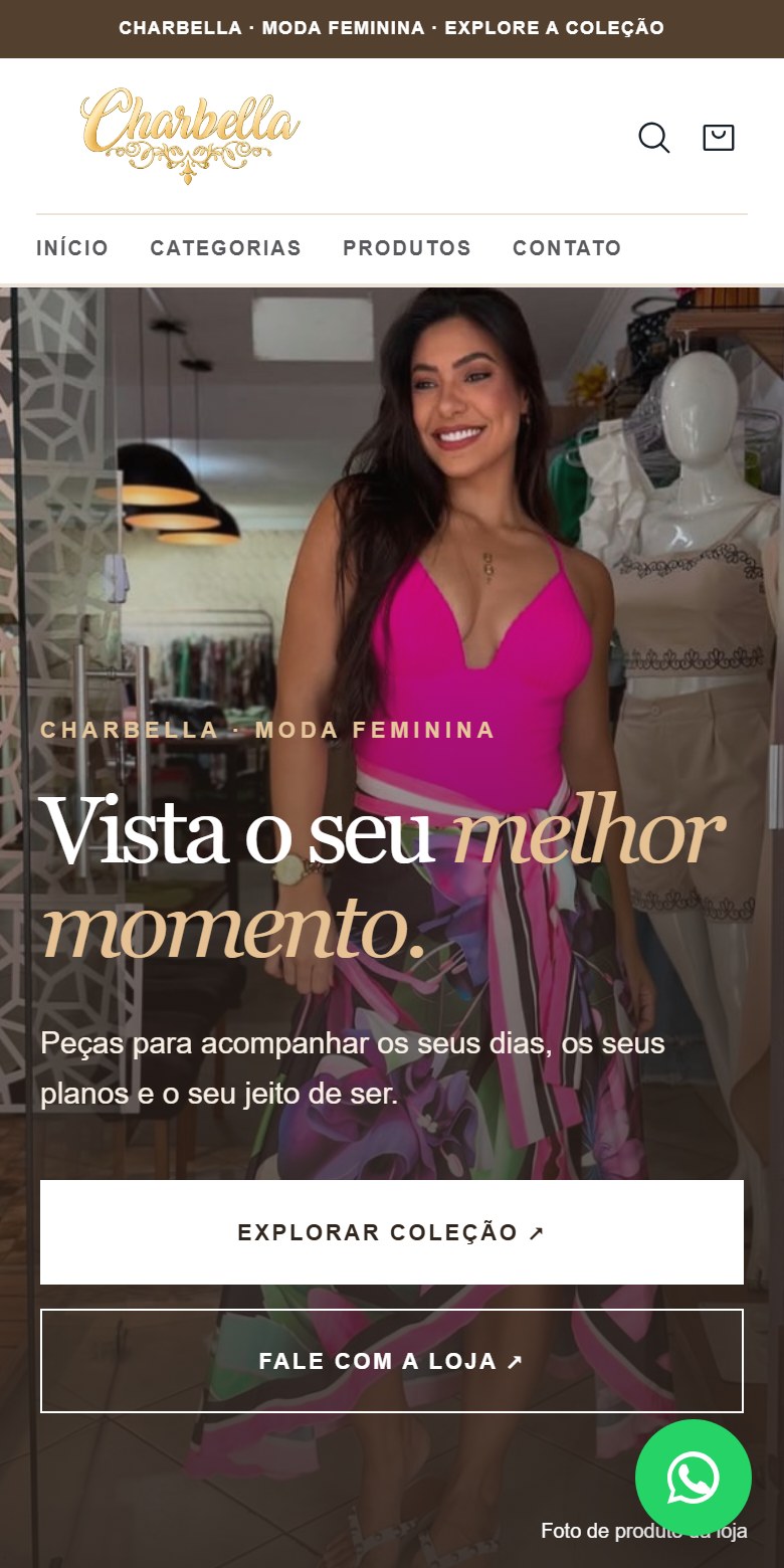 Site de cliente da Charbella